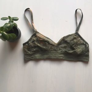 Gap Body small sheer olive bra